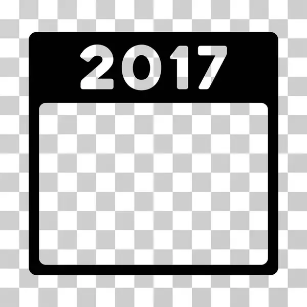 2017 roku kalendarzowego szablon wektor ikona — Wektor stockowy