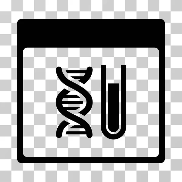 Pagina calendario analisi DNA Icona vettoriale — Vettoriale Stock