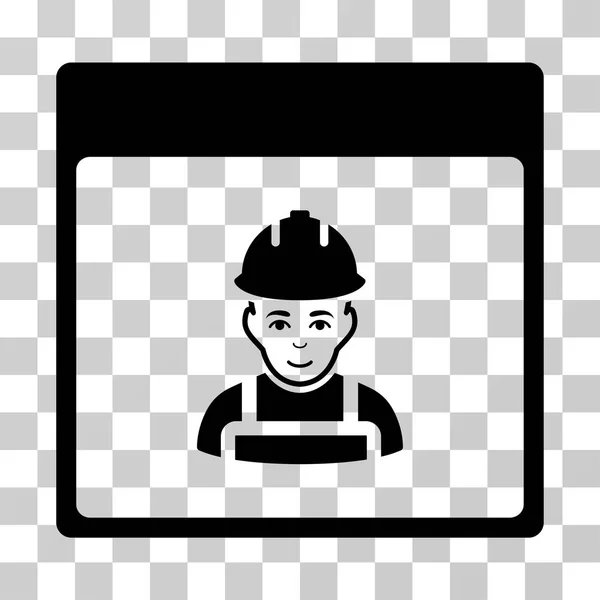 Calendrier des travailleurs Page Icône vectorielle — Image vectorielle
