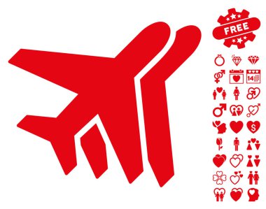 Sevgililer Bonus ile havayolu simgesi