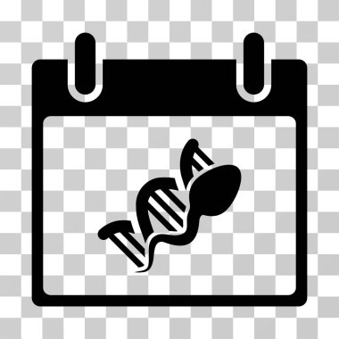 Sperm Dna çoğaltma takvim gün vektör simgesi