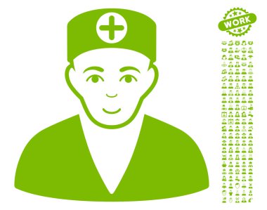 Bonus ile doktor vektör simgesi