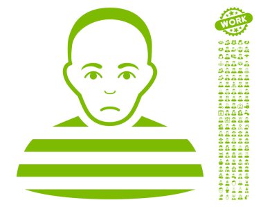 Bonus ile mahkum vektör simgesi