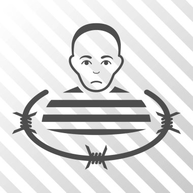 İzole mahkum vektör simgesi