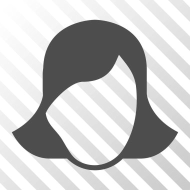 Bayan yüz şablon vektör simgesi