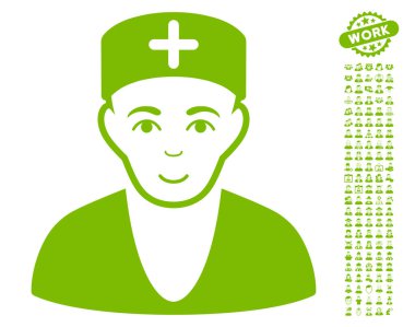 Bonus ile doktor vektör simgesi