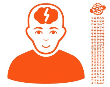 Bonus ile akıllı çocuk vektör simgesi