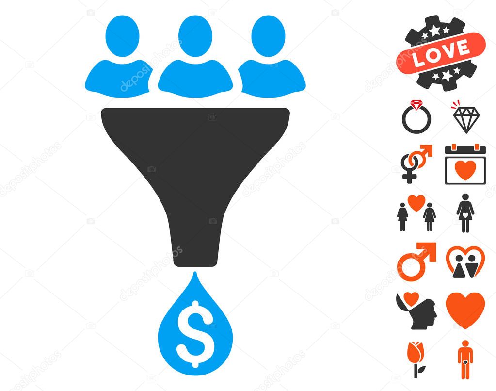 Sales Funnel Icon with Love Bonus