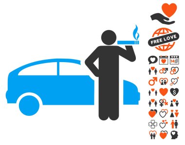 Taksi sürücüsü simgesini Sevgililer Bonus ile sigara