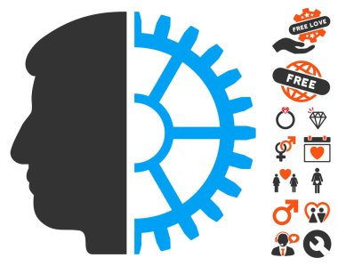 Aşk Bonus ile Android kafa simgesi