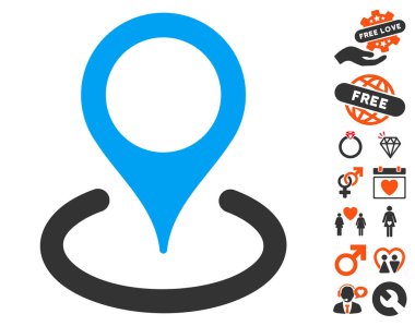 Sevgililer Bonus ile konum simgesi