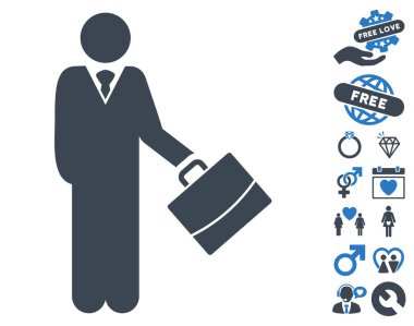 Bonus Dating ile ayakta işadamı simgesi