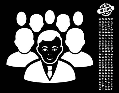 Bonus ile kalabalık vektör simgesi