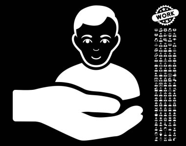 Müşteri Destek el vektör simgesi Bonus ile