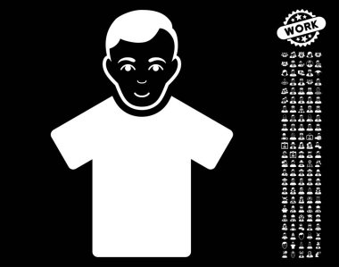 Bonus ile adam vektör simgesi