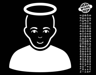 Bonus ile kutsal adam vektör simgesi