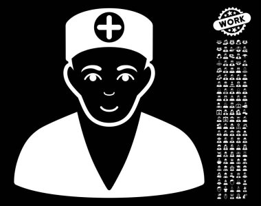 Bonus ile doktor vektör simgesi