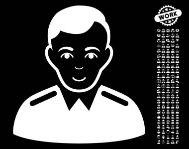 Bonus ile memur vektör simgesi