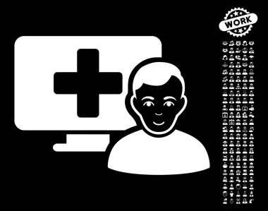 Bonus ile online tıp vektör simgesi