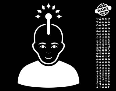 Bonus ile optik sinir arayüzü vektör simgesi