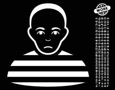 Bonus ile mahkum vektör simgesi