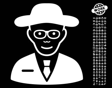 Bonus ile bilim adamı vektör simgesi