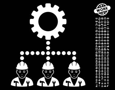 Bonus ile hizmet personeli vektör simgesi