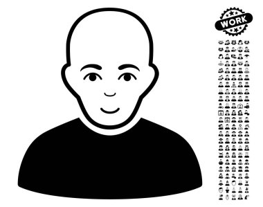 Kel adam vektör simge Bonus ile