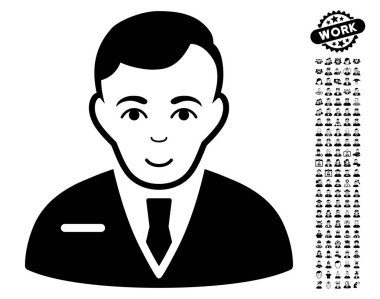 Bonus ile işadamı vektör simgesi