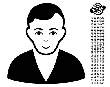 Bonus ile adam vektör simgesi