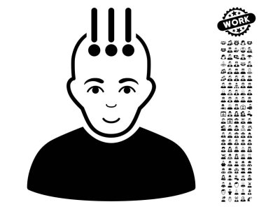 Sinirsel arayüz vektör simge Bonus ile