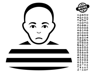 Bonus ile mahkum vektör simgesi