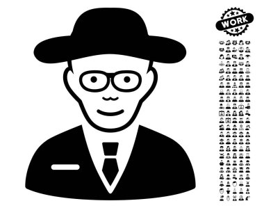 Bonus ile bilim adamı vektör simgesi