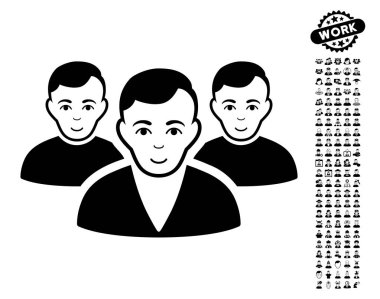 Bonus ile kullanıcı grubu vektör simgesi