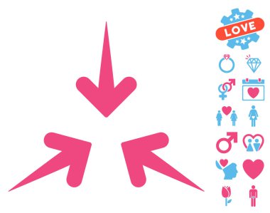 Etkisi okları simge aşk Bonus ile yuvarlak