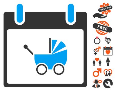 Bebek arabası takvim gün simgesini Bonus dating