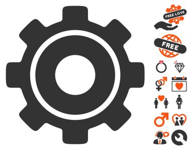 Sevgililer Bonus dişli simgesiyle