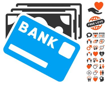 Sevgililer Bonus ile kredi para simgesi