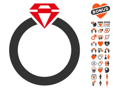 Aşk Bonus ile elmas yüzük simgesi