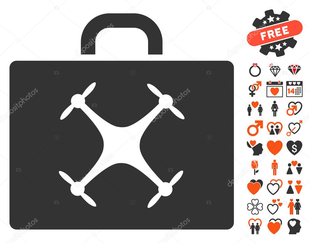 Drone Case Icon with Love Bonus