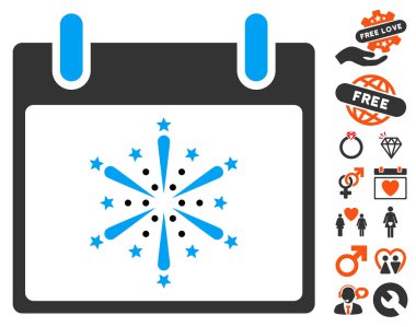 Havai fişek patlama takvim gün simgesini Bonus dating