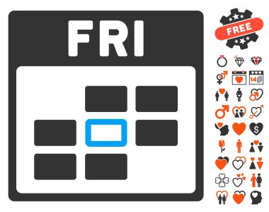 Cuma takvim kılavuz simgesini aşk Bonus ile