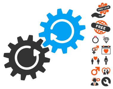 Dişli mekanizması döndürme simgesi Bonus dating