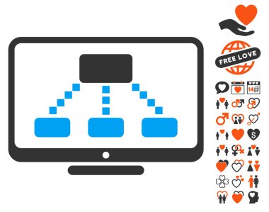 Hiyerarşi monitör simgesini güzel Bonus ile