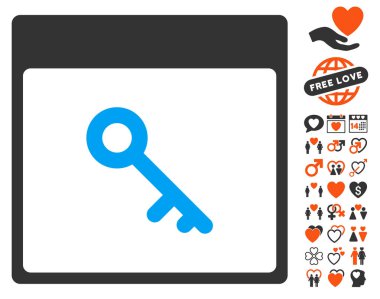 Temel takvim sayfası simgesini güzel Bonus ile