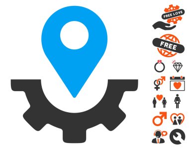 Hizmet harita işareti simgesi Sevgililer Bonus ile