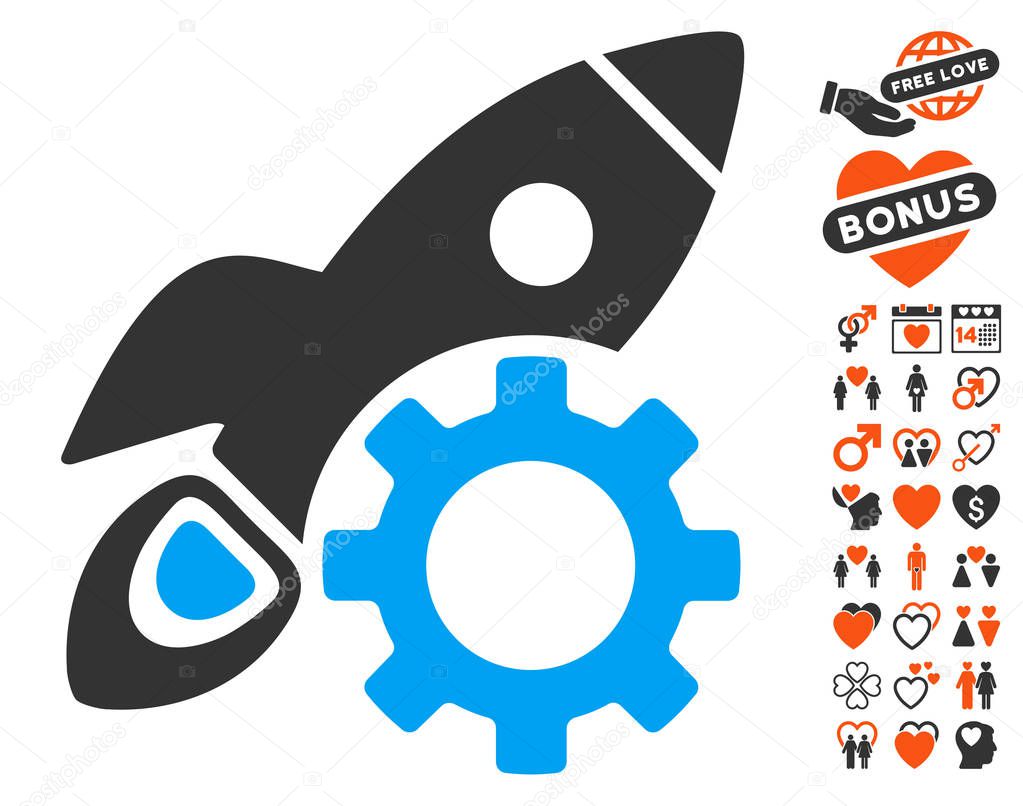 Rocket Development Icon with Dating Bonus