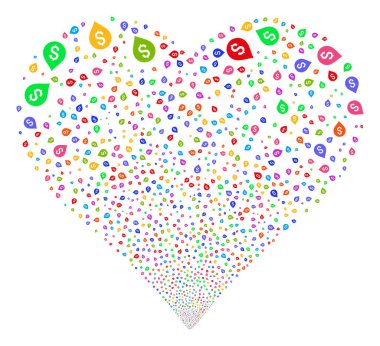 Bankacılık harita işaretleyici havai fişek kalp