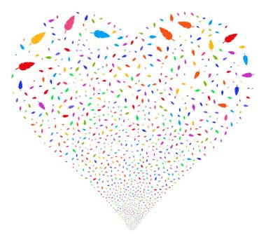 Tüy havai fişek kalp