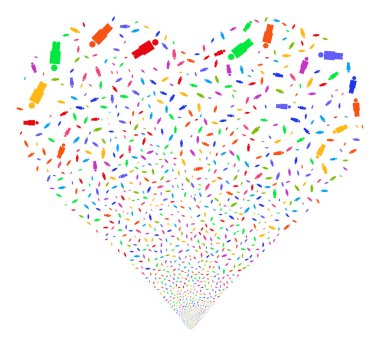 Kişi havai fişek kalp